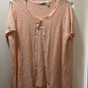 Pink Short Sleeve Cardigan